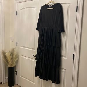 Dainty jewels ruffle tier dress